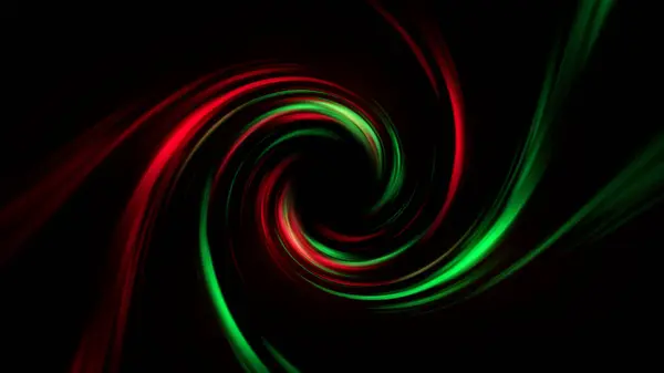 Kırmızı ve yeşil renkli kıvrımlı bir spiral içeren soyut arkaplan, şenlikli tasarımlar, Noel, tatil promosyonları ve yaratıcı sanat eserleri için ideal.