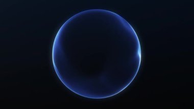 Minimum hareket ve derinliğe sahip temiz mavi 3D parlayan küre. Teknoloji, UI ya da markalaşma için mükemmel. Saniyede 60 kare ile 4K 'da kusursuz döngü. Ses yok.