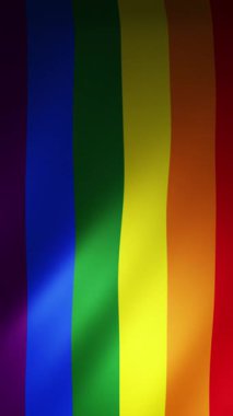 Kumaş dokusunda LGBT gökkuşağı bayrağı sallayan kusursuz bir animasyon. Eşitlik, gurur ve kapsayıcılık sembolü. Sosyal kampanyalar, etkinlikler ve destek mesajları için ideal. 4k 60fps kusursuz döngü.