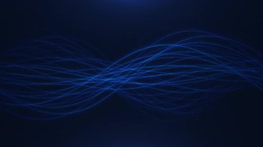 Mavi fiber dalgalar kesintisiz 4K 60FPS döngüsünde akmaya devam ediyor. Dijital hareket grafikleri, sunumlar ve teknik görseller için ideal.