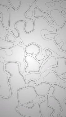 Dikey beyaz soyut topografik döngü animasyonu. Minimalist tasarım, UI UX veya sunum görselleri için temiz 4K pürüzsüz hareket arkaplanı