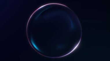 Koyu arkaplanda fütüristik bilim-kurgu enerji tasarımı olan mavi liflerden oluşan soyut ışıltılı küre.