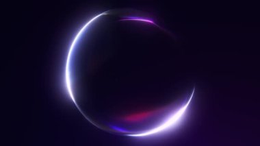 Canlı mavi, mor ve kırmızı tonlarda parlayan gradyan küreleri pürüzsüz fütüristik enerjiyle döner ve 4K 'lık dikişsiz döngüde sürrealite soyut bir animasyon yaratır..