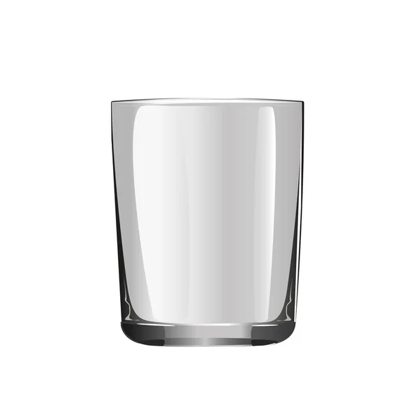 Blanco Glas Voor Branding Geïsoleerd Wit — Stockvector