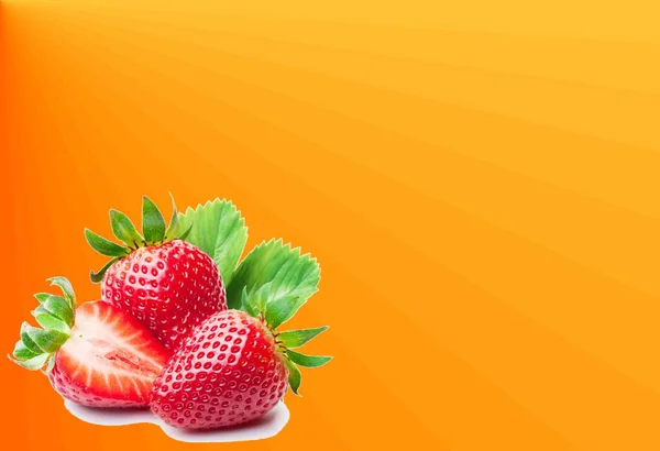 Ultra Erdbeeren Früchte Desktop Hintergrund — Stockfoto