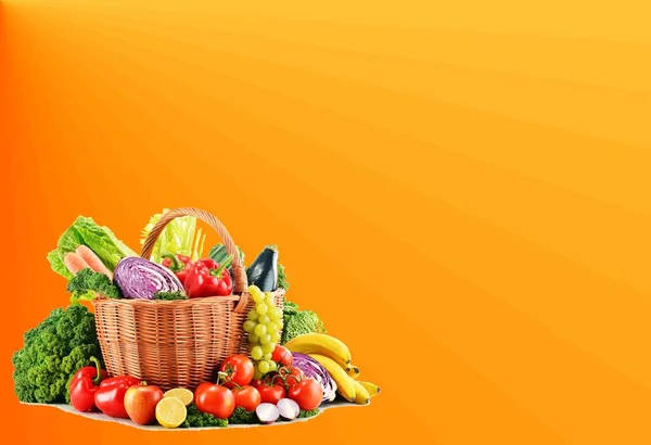 Ultra Fruits Vegetables Desktop Wallpaper — Stock Photo, Image