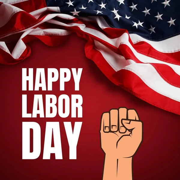 Plakátová Pohlednice Happy Labor Day — Stock fotografie