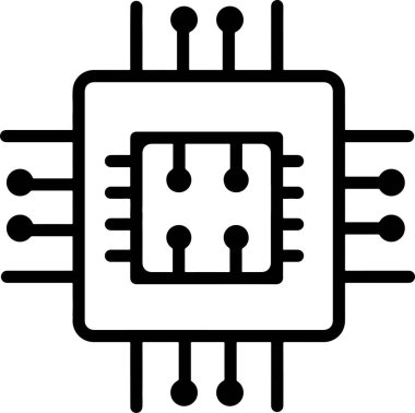Cpu çipi Cpu simgesi ana hat biçiminde