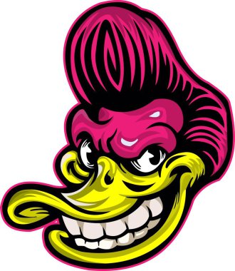 Pembe saçlı bir ördeğin çizimi