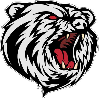 Kızgın ayı maskotu logosu tasarımı