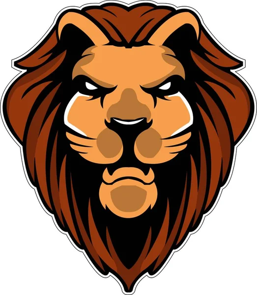 Löwe Maskottchen Logo Vorlage Vektor — Stockvektor