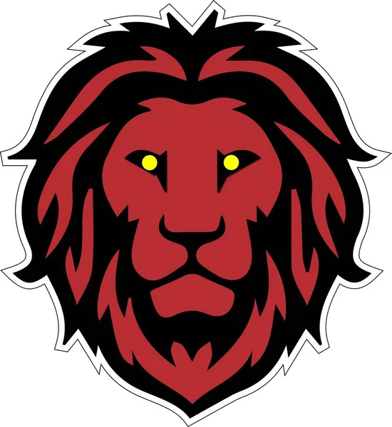 Löwenkopf Logo Vorlage — Stockvektor