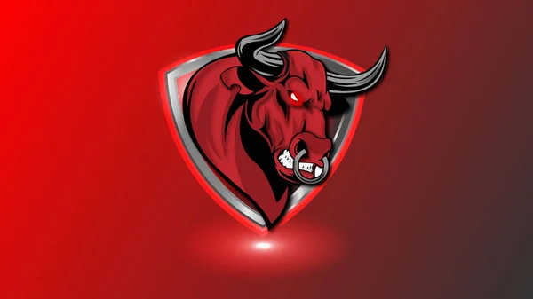 红头公牛标志设计 — 图库矢量图片