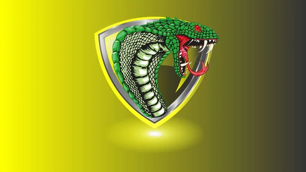 Illustrazione Della Bandiera Del Serpente — Vettoriale Stock