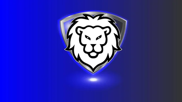Löwe Maskottchen Logo Design Vektor — Stockvektor