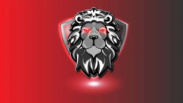 Logo Tête Lion Design — Image vectorielle