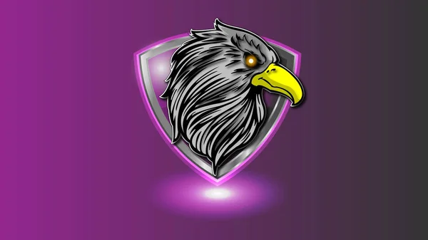 Modèle Vectoriel Logo Tête Aigle — Image vectorielle
