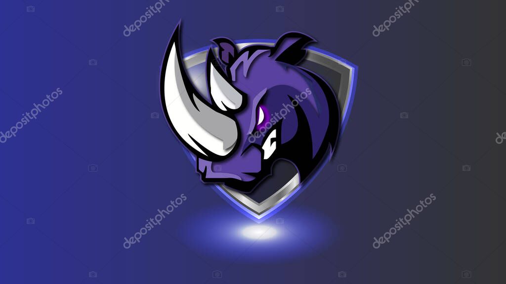 Vector illustration of bull mascot logo sport