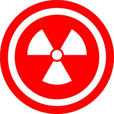 Radyasyon düz vektör simgesi