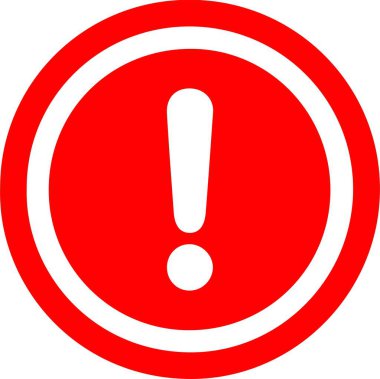 Beyaz arkaplanda ünlem işareti işareti