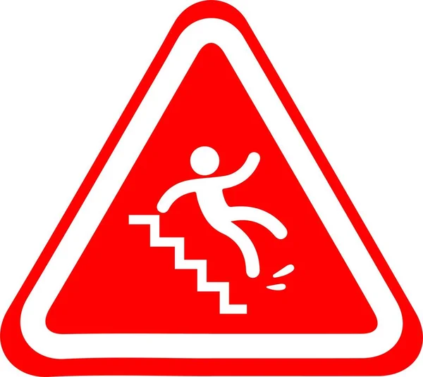 Vektor Illustration Von Rutschigen Treppen Symbol — Stockvektor