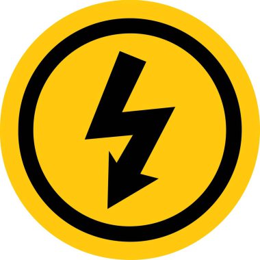 Yüksek voltaj işareti simgesi. vektör izole çizimi