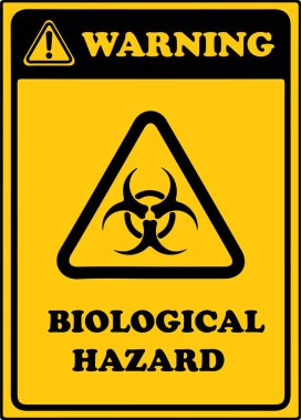 Biyolojik tehlike uyarısı. vektör resmi