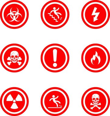 vektör tehlike Icons set