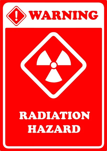 Предупреждающий Знак Радиации Черном Фоне Векторная Иллюстрация — стоковый вектор
