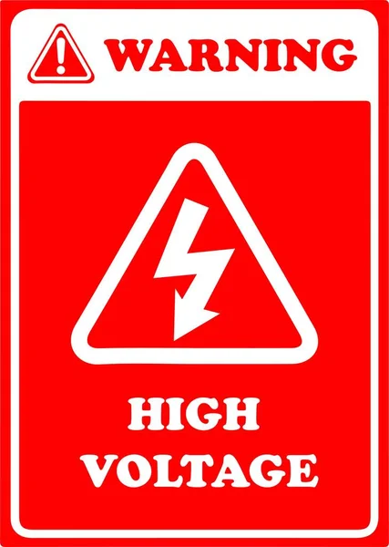 stock vector high voltage warning sign on white background