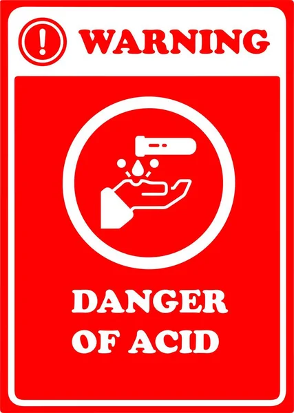 Danger Water Acid Sign Symbol Vector Illustration — Stock Vector