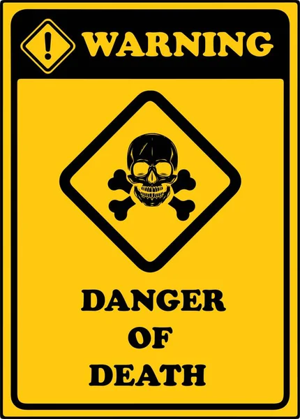 stock vector skull death warning danger symbol sign vector illustration.