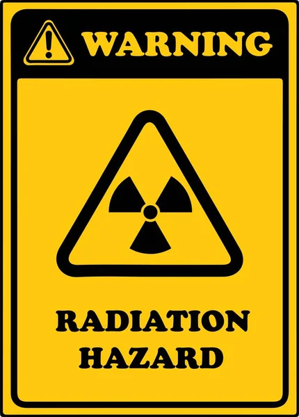 Знак Радиационного Предупреждения Белом Фоне — стоковый вектор