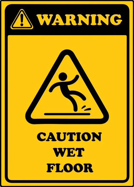 Wet Warning Symbol Zeichen Vektor Illustration Isolieren Auf Weißem Hintergrund — Stockvektor