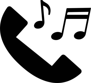 Siyah arkaplanı olan bir telefonun vektör çizimi.