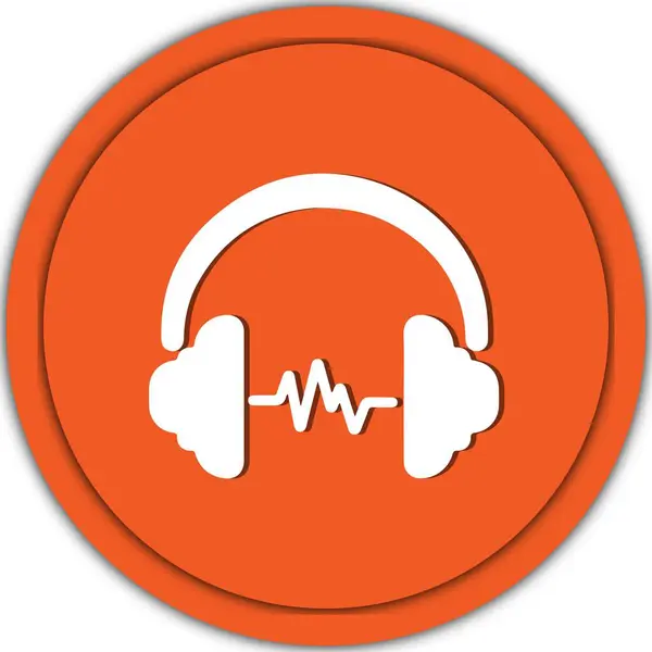 Müzik Simgesi Vektör Illüstrasyonunu Dinlemek — Stok Vektör