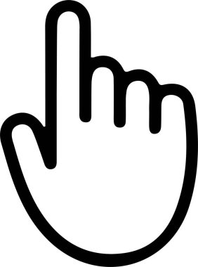 işaret parmağı jest simgesi ana hat biçiminde