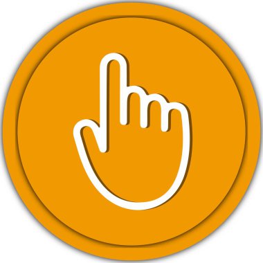 El parmağı jest ikonu, çizgi film tarzı