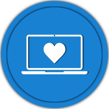 dizüstü bilgisayar simgesi, basit illüstrasyon