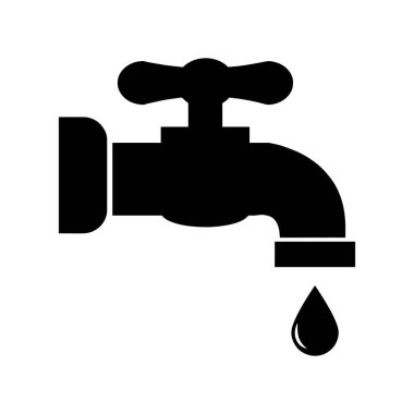 Musluk ikonu. vektör illüstrasyonu