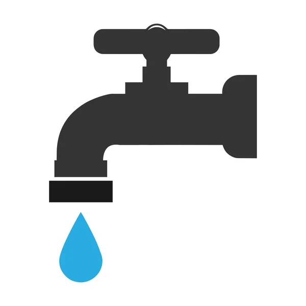 stock vector water tap icon. flat design style eps 1 0
