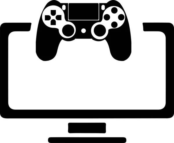 Oyun Joystick Simgesi Vektörü — Stok Vektör