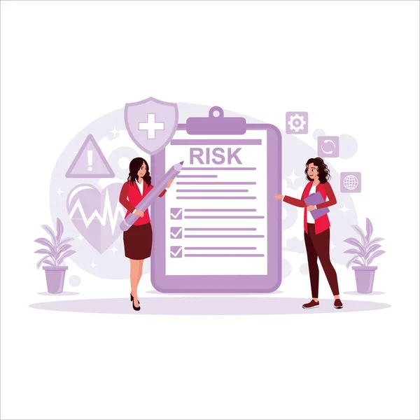 Kezelőnél Van Injekciós Toll Kockázati Mátrix Nyomtatvány Ipari Biztonsági Kockázatértékelési — Stock Vector