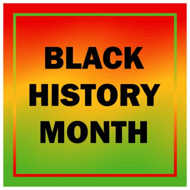 Amerika 'da siyah tarihi ayının kutlaması. Pan-Afrika bayrağı arka planı. Siyahların Tarihi Ayı konsepti. Düz vektör illüstrasyonu.