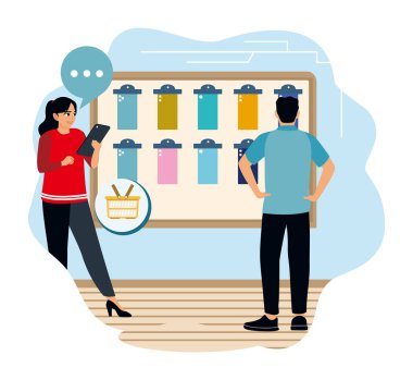 Akıllı telefon koruma aksesuarları soyut kavramlar. İnsanlar internetten akıllı telefon vakalarını seçiyor..