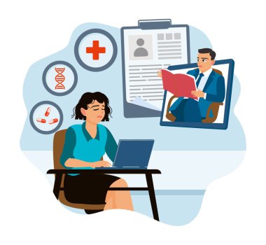 Mesafe yardımı ve soyut kavramı desteklemek. Sanal sağlık hizmetlerinde hastalar ve doktorlar arasında teletıp danışmanlığı.