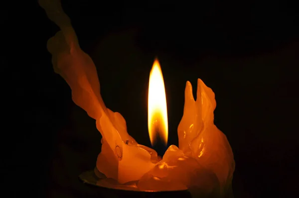 Κερί Στο Σκοτάδι — Φωτογραφία Αρχείου