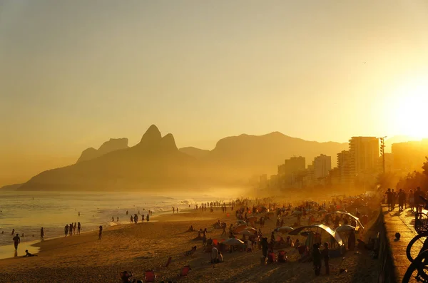 Nyár Ipanema Beach Rio Janeiro — Stock Fotó