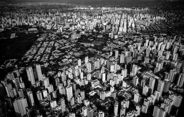 Vista Aérea Paisagem Urbana Paulo Monocromático Brasil — Fotografia de Stock
