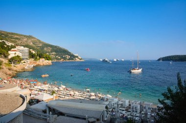 Banje Plajı 'nda yaz - Dubrovnik, Hırvatistan